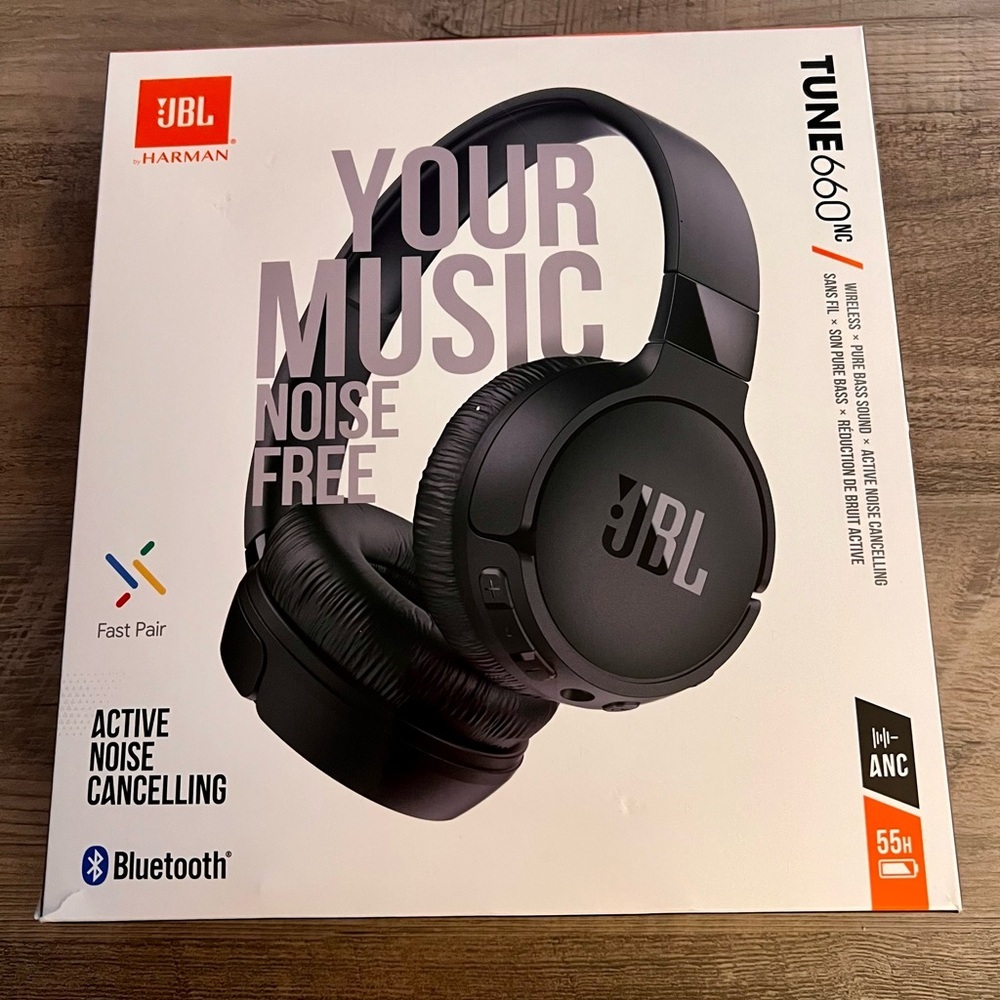 JBL Tune 660NC Wireless Noise Cancelling Headphones In Box​